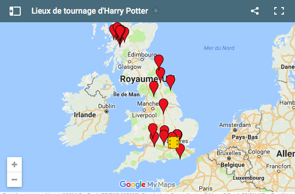 La carte détaillée des lieux de tournage de Harry Potter donne envie de  voyager ! 
